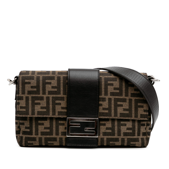 Pre-Loved Fendi Zucca Canvas Convertible Baguette Satchel - Picture 1 of 12